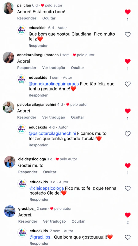 Mais comentários de quem já recebeu os cartões